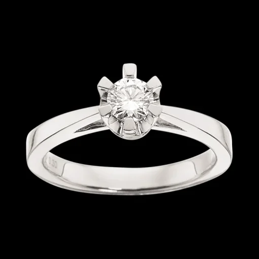 Prinsesse Ring 0,30 ct. i 14 Karat Hvidguld fra Scrouples