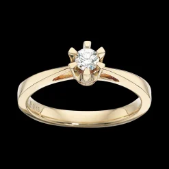 Prinsesse Ring 0,15 ct. i 14 Karat Guld fra Scrouples