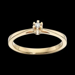 Prinsesse Ring 0,03 ct. i 14 Karat Guld fra Scrouples