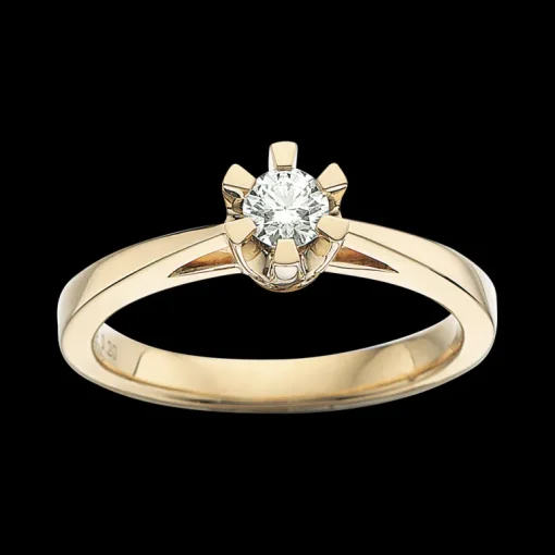 Prinsesse Ring 0,20 ct. i 14 Karat Guld fra Scrouples