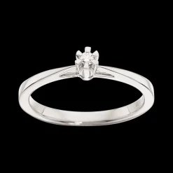 Prinsesse Ring 0,03 ct. i 14 Karat Hvidguld fra Scrouples