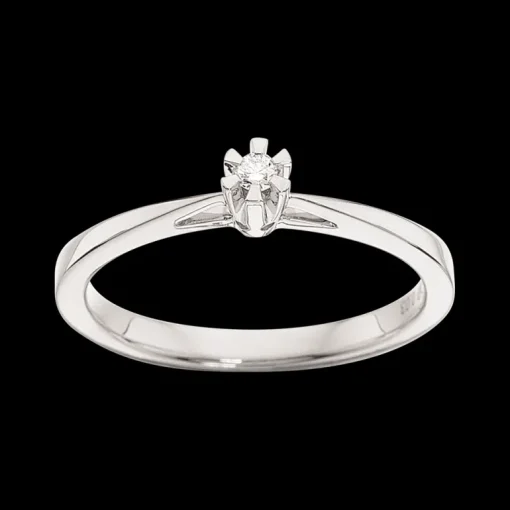 Prinsesse Ring 0,03 ct. i 14 Karat Hvidguld fra Scrouples