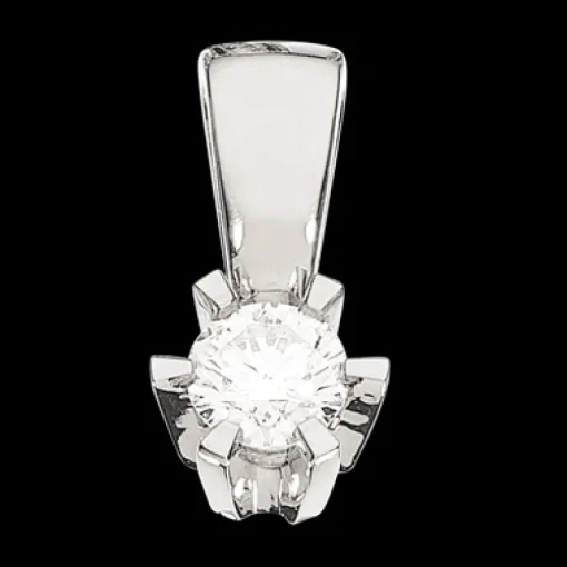 Prinsesse Vedhæng 0,17 ct. i 14 Karat Hvidguld fra Scrouples
