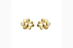 Rabinovich Posy 14 Karat Guld Ørestikker med Diamanter 0,08 Carat J/SI