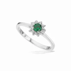 Roset Rhodineret Sølv Ring fra Scrouples 729022