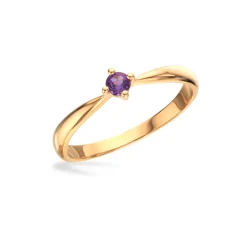 Scrouples 14 Karat Guld Ring med Ametyst 713105