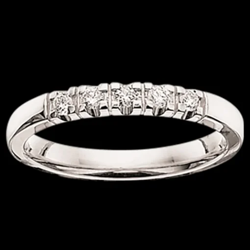 Scrouples Alliance Ring i 14 Karat Hvidguld med Brillanter 0,15 Carat W/SI
