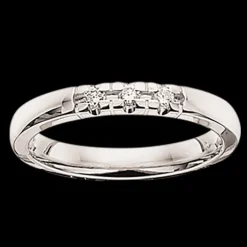 Scrouples Alliance Ring i 14 Karat Hvidguld med Diamanter 0,09 Carat W/SI