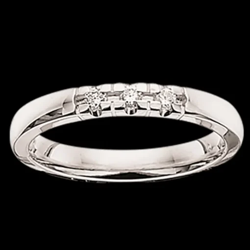 Scrouples Alliance Ring i 14 Karat Hvidguld med Diamanter 0,09 Carat W/SI