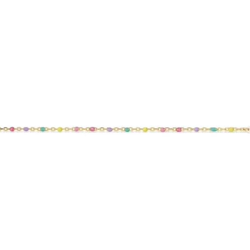 Scrouples Armbånd i Forgyldt Sølv med Multicolor Emalje