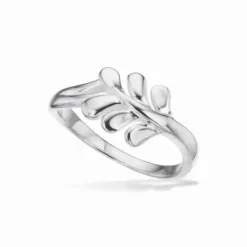 Scrouples Blad Sterling Sølv Ring 729352