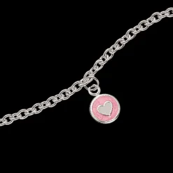 Scrouples Børnearmbånd i Sterling Sølv med Pink Polet