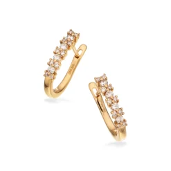 Scrouples Clip Creol Øreringe i 14 Karat Guld med Brillanter 0,20 Carat W/SI