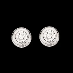 Scrouples Donut 8 Karat Hvidguld Ørestikker med Diamanter 0,02 Carat W/SI