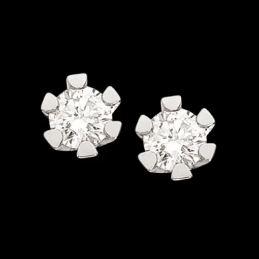 Scrouples Vida 14 Karat Hvidguld Øreringe med Brillanter 0,20 Carat H-W/P1