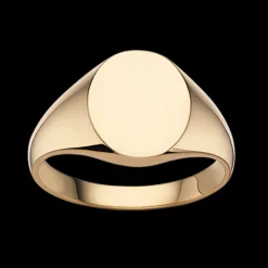 Signet Oval 8 Karat Guld Herrering fra Scrouples 791033
