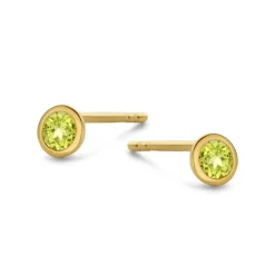 Sky 14 Karat Guld Ørestikker fra Spirit Icons med Peridot
