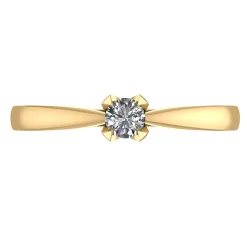 Smykkekæden 14 Karat Guld Ring med Brillant 0,10 Carat W/SI