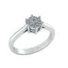 Smykkekæden 14 Karat Hvidguld Ring med Diamanter 0,19 Carat W/SI