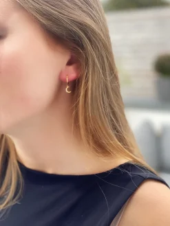 Smykkekæden Isabell Måne Forgyldt Sølv Ørestikker
