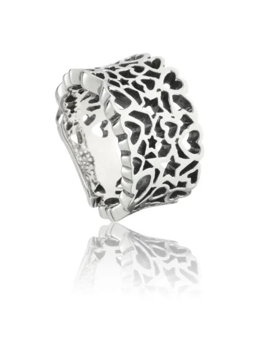 Smykkekæden Star Heart Ring i Sterling Sølv DMR49