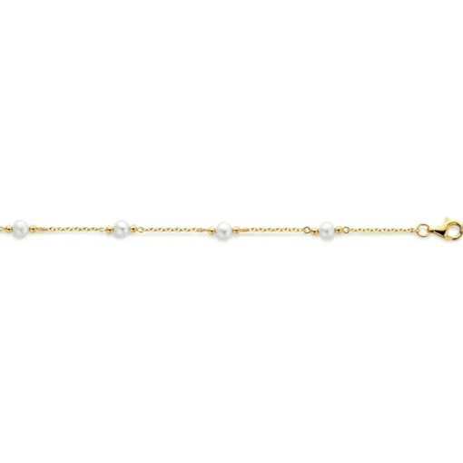 Spirit Icons Athena Pearl Forgyldt Sølv Armbånd med Ferskvandsperler