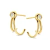 Spirit Icons Jaida 14 Karat Guld Ørestikker med Brillanter 0,08 Carat W/VS