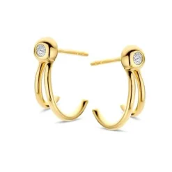Spirit Icons Jaida 14 Karat Guld Ørestikker med Brillanter 0,08 Carat W/VS