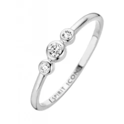 Spirit Icons Trinity Ring i 14 Karat Hvidguld med Brillanter 0,09 Carat W/VS