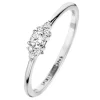 Spirit Icons Vida 14 Karat Hvidguld Ring med Diamanter 0,16 Carat W/VS
