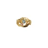 Stine A. My Love Lock Ring i Forgyldt Sølv med Topas Og Opal