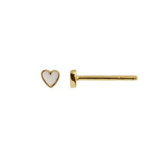 Stine A Petite Love Heart Forgyldt Sølv Ørestik