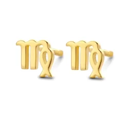 Stjernetegn Jomfruen Forgyldt Sølv Ørestikker fra Spirit Icons