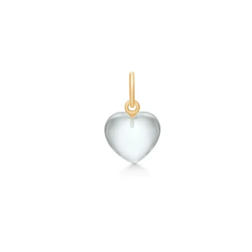 Stone Heart Sterling Sølv Vedhæng fra Frk Lisberg med Hvid Kvarts