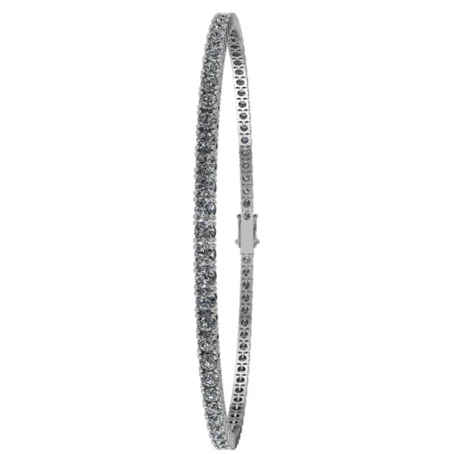 Tennis 14 Karat Hvidguld Armbånd fra Henrik Ørsnes Design med Brillanter 2,03 Carat TW/SI