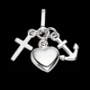 Tro Håb Kærlighed Sterling Sølv Charm fra Scrouples