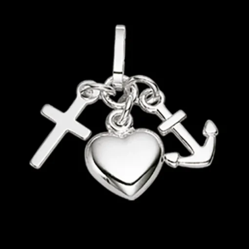 Tro Håb Kærlighed Sterling Sølv Charm fra Scrouples