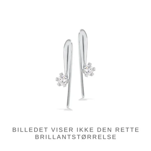 Vida Øreringe 0,20 ct. i 8 Karat Hvidguld fra Scrouples