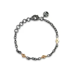 Windsor Sterling Sølv Armbånd fra By Birdie med 14 Karat Guld